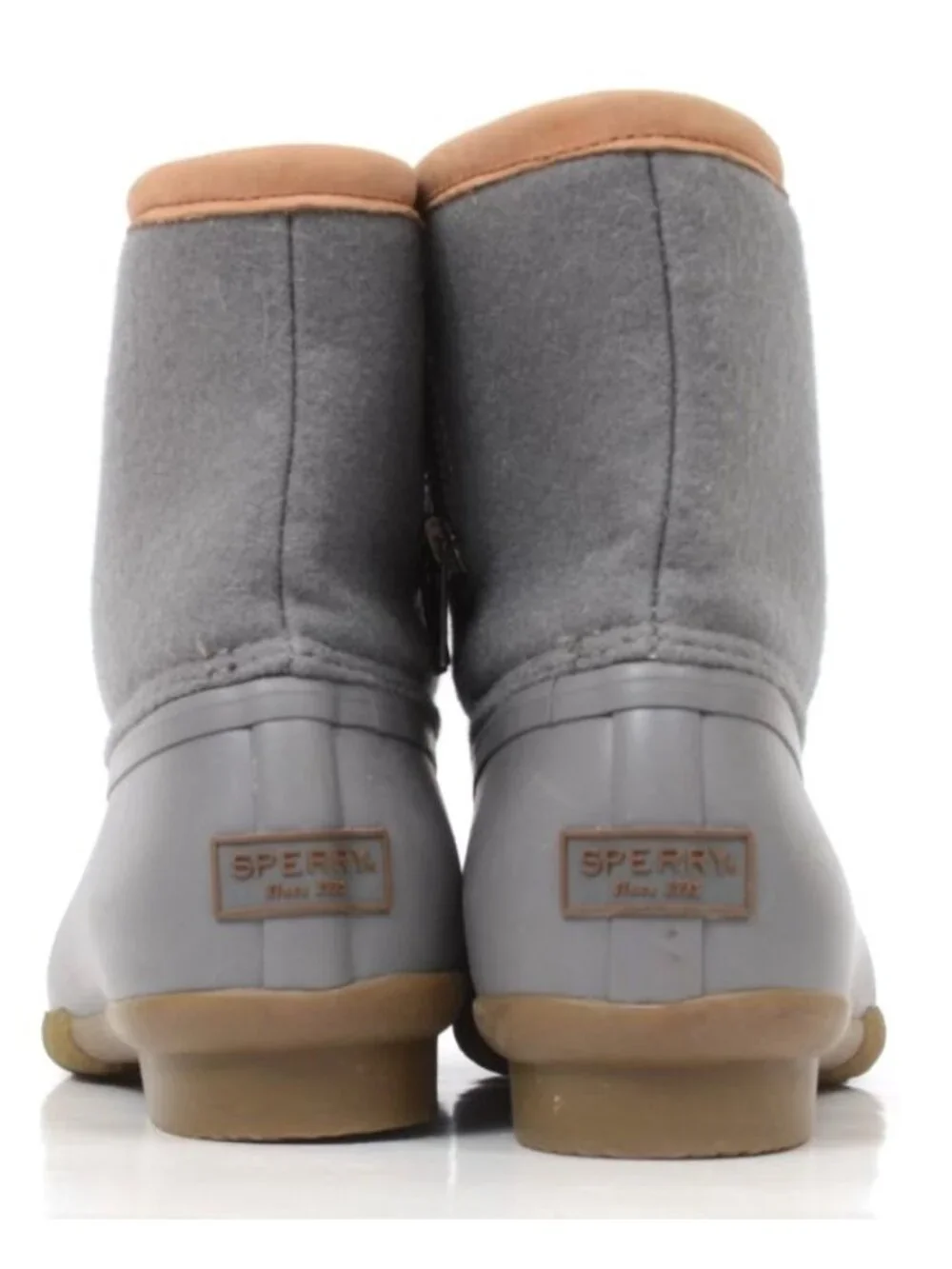 Sperry Women's 7 Saltwater Wool Core Grey Ankle Boots Winter Rain Outdoor Bootie
